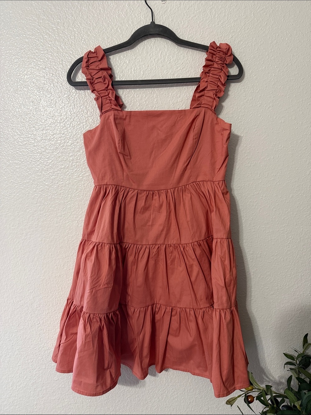 Altard State Dusty Rose Tiered Mini Dress Size Small